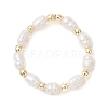Adjustable Natural Cultured Freshwater Pearl Finger Rings for Women RJEW-JR00993-2