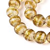 Handmade Foil Glass Beads Strands FOIL-N033-05G-3