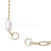 316 Surgical Stainless Steel Paperclip Chain with Plastic Imitation Pearl Handmade Link Chain Bracelet Making AJEW-JB01588-2