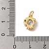 Brass Micro Pave Clear Cubic Zirconia Pendants KK-R162-021D-G-3