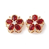 Brass Micro Pave Cubic Zirconia Beads KK-A284-19G-01-1