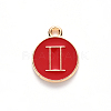Alloy Enamel Pendants X-ENAM-S124-01B-07I-2