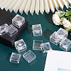 20Pcs Transparent Plastic Ring Viewer Magnifier Boxes CON-CA0001-024-4