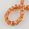 Electroplate Glass Bead Strands X-EGLA-R064-6mm-04-2