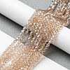 Transparent Electroplate Glass Beads Strands GLAA-F029-3mm-C12-4