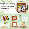 Olycraft 2 Sets 2 Style Panda Photo Frame Needle Felting Kit for Beginners DIY-OC0012-05-4