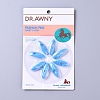Plastic Ribbon Safety Brooches JEWB-WH0009-12C-3
