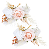 Silk Artificial Flower Boutonniere AJEW-WH0766-59-6