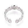 Oval Brass Cuff Ring Settings KK-T076-66P-3