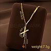 304 Stainless Steel Initial Pendant with Dice Tassel Necklaces FS-WGD823D-24-1