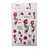 Flower Pattern Waterproof Self Adhesive Hot Stamping Stickers DIY-I063-08-1