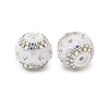 Bling Resin Rhinestone Flower Beads OACR-D310-01P-F-1