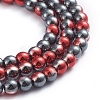 Electroplated Non-magnetic Synthetic Hematite Beads Strands G-L562-13B-3