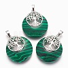 Synthetic Malachite Pendants G-F573-C01-1