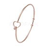 Stainless Steel Hollow Out Heart Bangle BJEW-YW0001-08RG-1