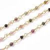 Natural Multicolor Tourmaline Handmade Beaded Chains CHC-K008-A03-01-3