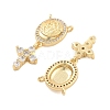 Brass Pave Cubic Zirconia Pendants KK-U009-09C-G-2