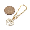 Flower Alloy Cup Pendant Decorations HJEW-JM01343-3