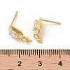 925 Sterling Silver Micro Pave Cubic Zirconia Stud Earring Findings STER-P056-05G-3