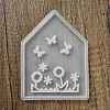 Easter Theme House with Butterfly & Flower Pattern DIY Silicone Table Lamp Molds SIMO-G008-01C-3