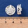 Brass Micro Pave Clear Cubic Zirconia Beads KK-S389-27S-3