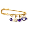 Blue Evil Eye Resin & Alloy Enamel Eye Charm Kilt Pins JEWB-BR00177-1