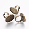 Vintage Adjustable Brass Ring Components MAK-J007-58AB-NF-1
