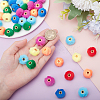 84Pcs 7 Colors Imitation Rabbit Hair European Beads FIND-PH0027-67-3