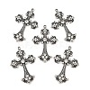 Alloy Rhinestone Cross Big Gothic Pendants ALRI-1475-NR-2