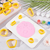 Plastic Clay Pressed Molds Set TOOL-WH0125-70-4