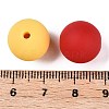 Rubberized Style Imitated Silicone Acrylic Beads MACR-T048-01A-06-3