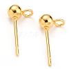 304 Stainless Steel Ball Stud Earring Findings LS-STAS-G099-09G-1