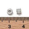 Brass Micro Pave Clear Cubic Zirconia Spacer Beads CU-CBAC675-02P-2