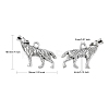 Tibetan Style Alloy Howling Wolf Pendants X-LF1753Y-3