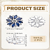 2Pcs 1-Hole Alloy Rhinestone Shank Buttons BUTT-LP0001-65-2