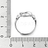 Flat Round Adjustable 925 Sterling Silver Ring Components STER-G042-01P-4