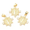 Rack Plating Brass Micro Pave Cubic Zirconia Pendants KK-A185-05G-1