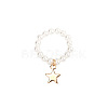 Plastic Imitation Pearl & Alloy Finger Rings FS-WG241E1-15-1