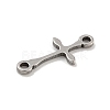 201 Stainless Steel Connector Charms STAS-S146-04P-2