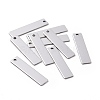 201 Stainless Steel Rectangle Stamping Blank Tag Pendants STAS-R064-15B-1