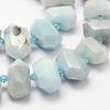 Natural Aquamarine Bead Strands G-H038-14-3