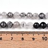 Natural Tourmalinated Quartz Beads Strands G-S345-6mm-30-5