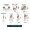 Biyun 14Pcs 7 Styles Transparent Resin & Walnut Wood Pendants RESI-BY0001-06-19
