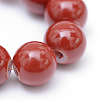 Painted Glass Beads Strands X-DGLA-S071-6mm-B20-4