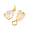 Brass & Glass Pendants KK-Q085-16G-01-2