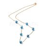 Synthetic Turquoise Beads Necklace BJEW-B078-02G-1