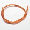 Natural Red Aventurine Column Beads Strands G-F247-06B-2