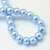 Baking Painted Pearlized Glass Pearl Round Bead Strands X-HY-Q003-10mm-24-4