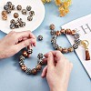 60 Pcs 15mm Silicone Beads Loose Silicone Beads Kit Leopard Print Silicone Beads for Keychain Making Bracelet Necklace JX309A-4