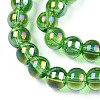 Electroplate Transparent Glass Beads Strands GLAA-T032-T6mm-AB07-2